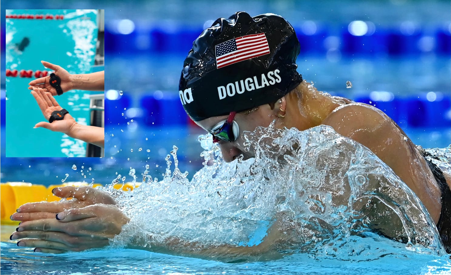 Douglass & Her Doppelgänger Dance With Data To Party In The Paris Olympic Pool