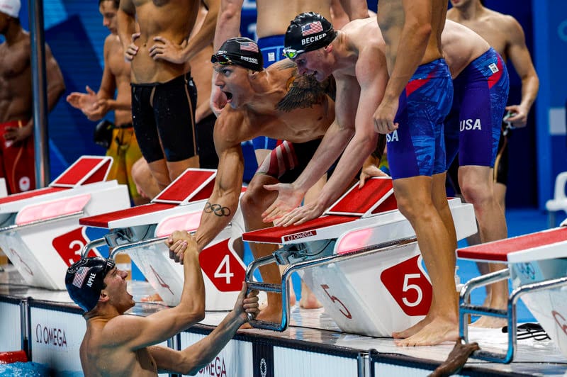 Paris 2024 Day 1: M4x100 Free - U.S. Set To Sharpen Horns Of A Bull Run With Cowbells On