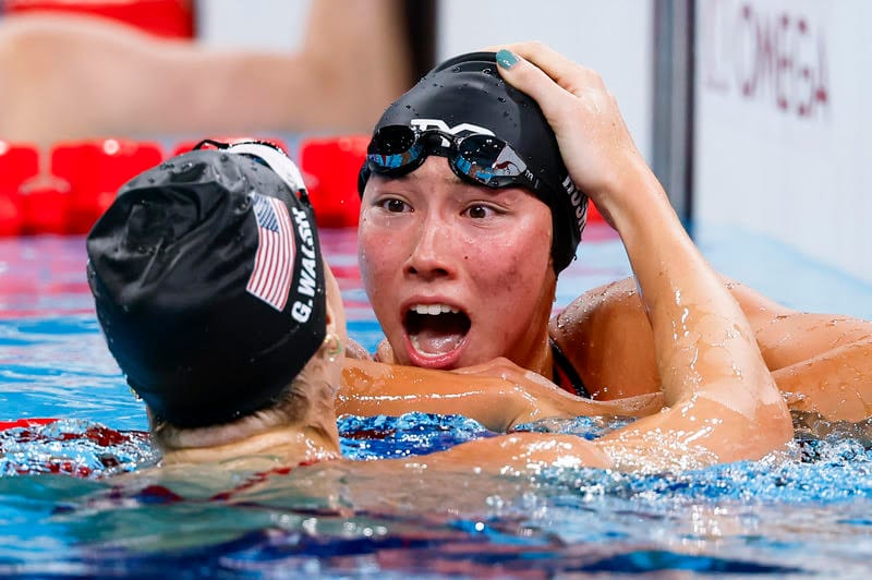 W100 'Fly: Huske & Walsh Punch 1-2 For USA 0.04sec Apart