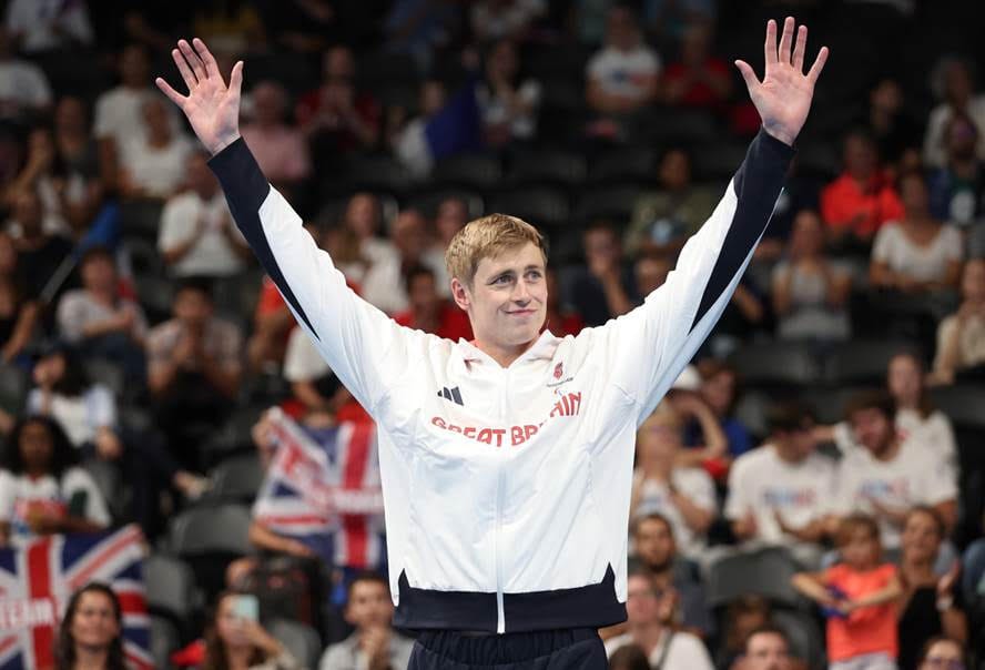 Clegg Celebrates Double Gold To Cap GB's Record Tally In Pool At Paris Paralympics