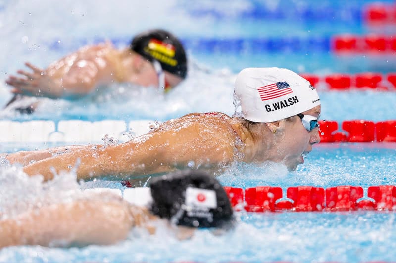 Walsh Wallops The WR Books Twice More: 52.8 100 'Fly Semi The Warm-Up For 55.11 Gold in 100IM