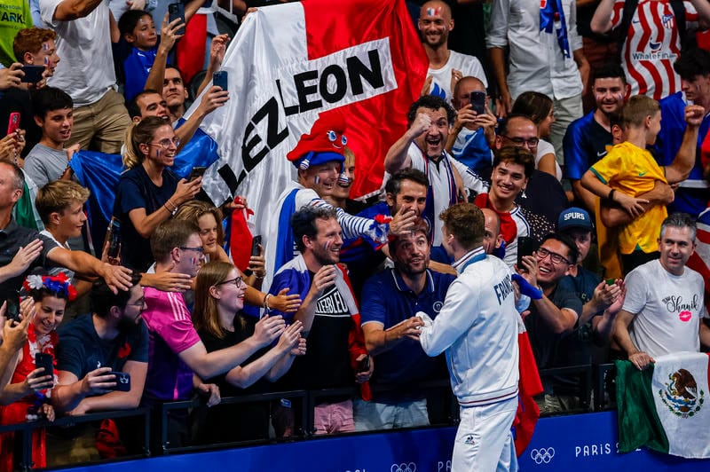 Léon, Léon, Léon ... Marchand, World Male Swimmer Of 2024 After Soaring Golden-Rules Success at Home Olympics