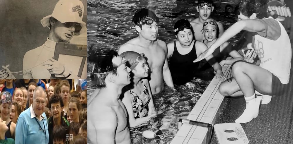 Ursula Carlile, Pioneering Coach & Chaperone To Gould (Her Tribute Here) & Generations Of Swimmers, Joins Forbes In The Heavenly Pool post image